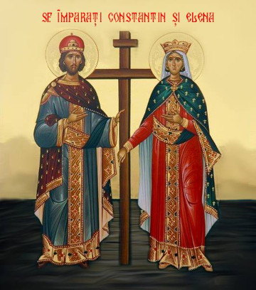 Viata Sfintilor Mari Imparati, intocmai cu Apostolii, Constantin si mama  sa, Elena